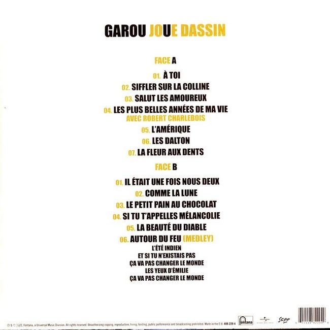 Платівка Garou – Garou Joue Dassin|Гару – Гару Жу Дассен