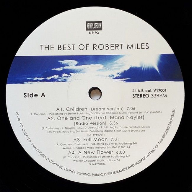 Платівка Robert Miles – The Best Of Robert Miles|Роберт Майлз – найкраще Роберта Майлза