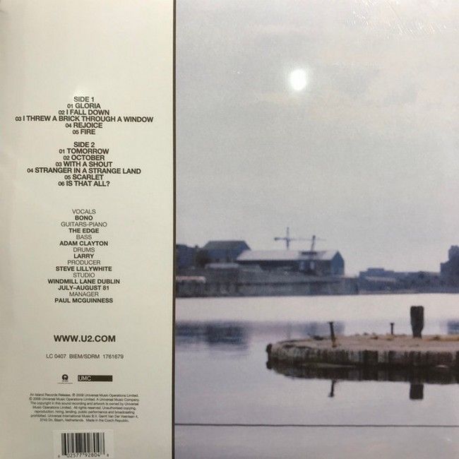 U2 – October (LP, Album, Limited Edition, Reissue, Remastered, Cream, 180 Gram, Vinyl)