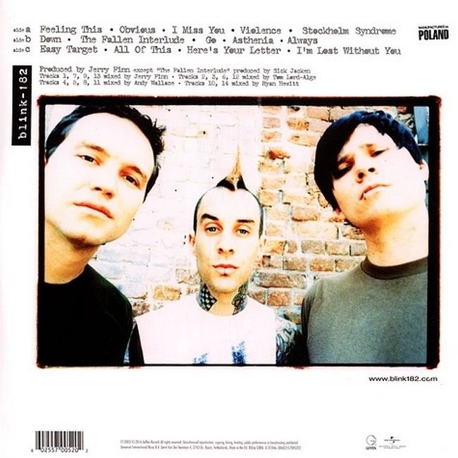 Blink-182 – Blink-182 (2LP, Album, Reissue, 180g, Single Sided, Etched Vinyl)