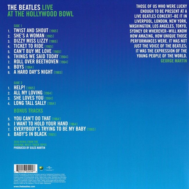 The Beatles – Live At The Hollywood Bowl (LP, Remastered, Gatefold, Vinyl)