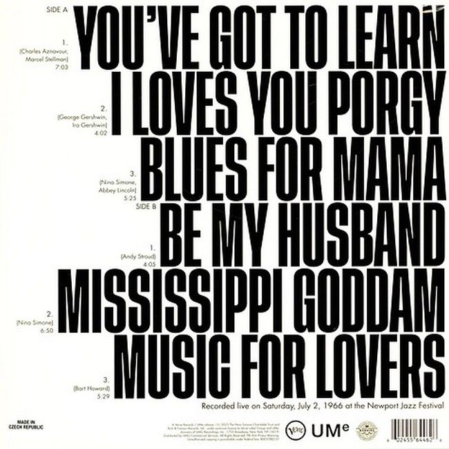 Nina Simone – You've Got To Learn (LP, Album, Vinyl)