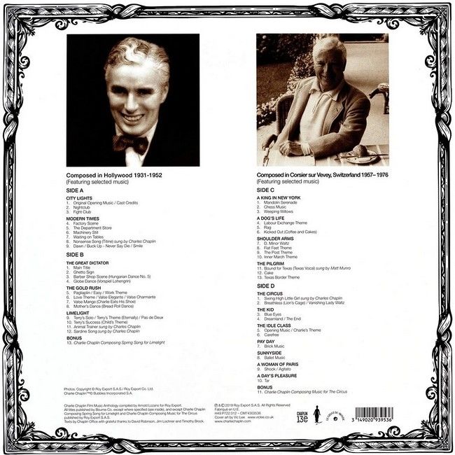 Charlie Chaplin – Film Music Anthology (2LP, Album, Compilation, Mono, Vinyl)