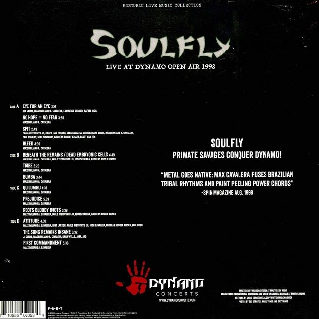 Soulfly – Live At Dynamo Open Air 1998 (2LP, Album, Green Yellow Marbled Vinyl)