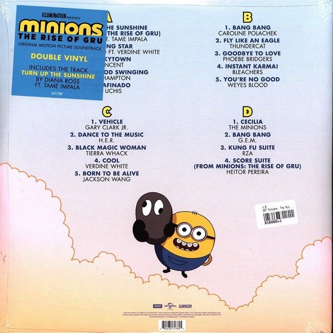 Minions: The Rise Of Gru (Original Motion Picture Soundtrack) (2LP, Compilation, Vinyl)