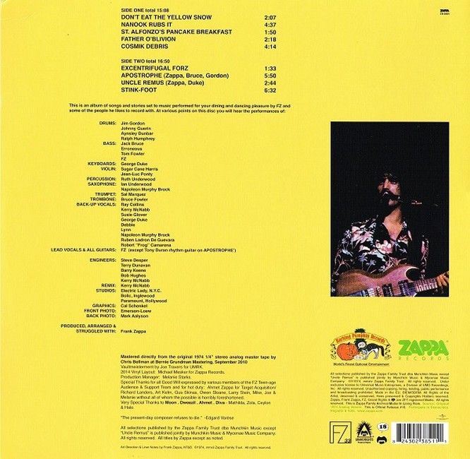 Платівка Frank Zappa – Apostrophe (')|Френк Заппа-Апостроф (')(1xLP)