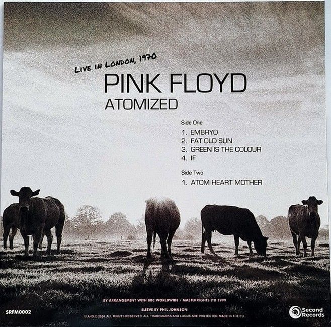 Платівка Pink Floyd – Atomized - John Peel's Sunday Concert BBC Paris Theatre London 19th July 1970|Пінк Флойд-Атомізований-Недільний концерт Джона Піла BBC Paris Theatre London 19 липня 1970 року(Turquoise/White Splatter Vinyl)