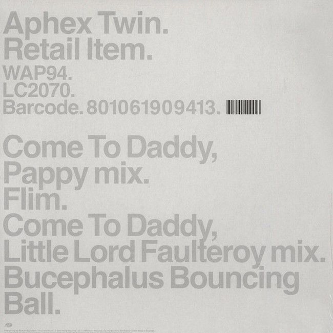 Платівка Aphex Twin – Come To Daddy|Aphex Twin-Приходь до тата