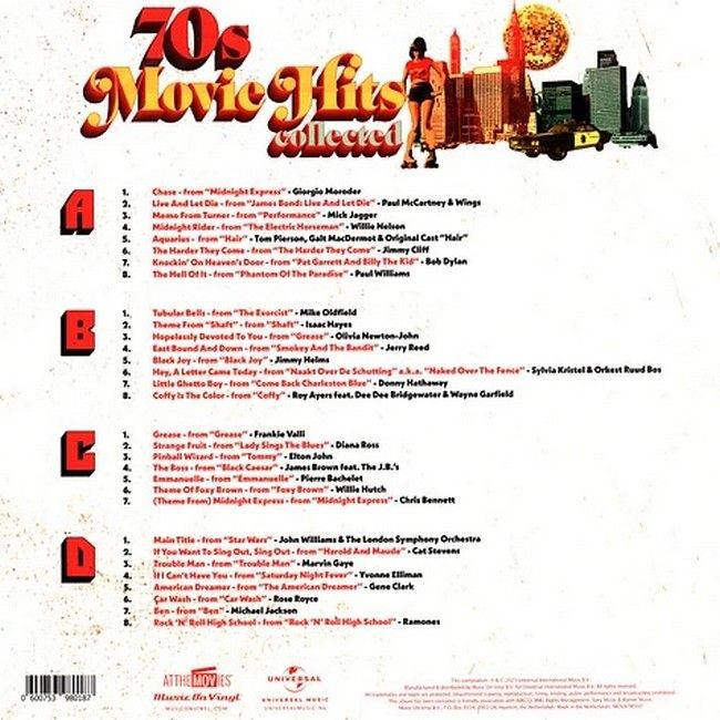 70s Movie Hits Collected (2LP, Album, Compilation, Limited Edition, Pink & Yellow Vinyl)