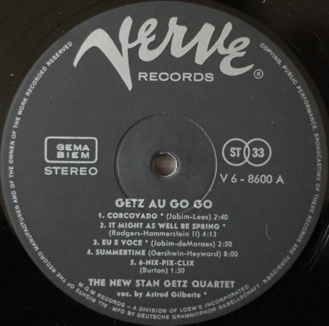 Stan Getz Quartet Featuring Astrud Gilberto – Getz Au Go Go (LP, Album, Reissue, 180 Gram, Gatefold, Vinyl)