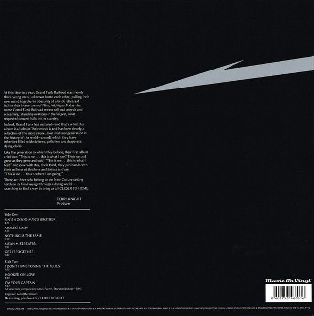Grand Funk Railroad – Closer To Home (LP, Album, Reissue, 180 Gram, Gatefold, Vinyl)