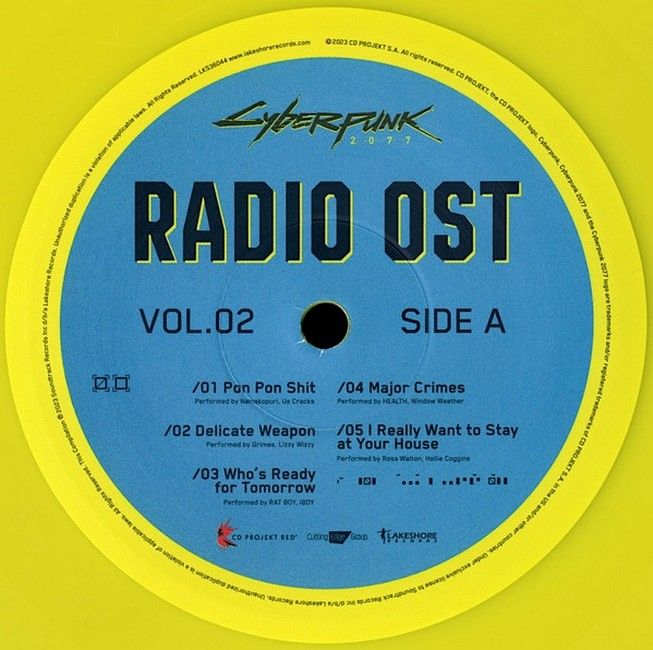 Cyberpunk 2077 Radio OST Vol. 2 (LP, Album, Compilation, Yellow Vinyl)