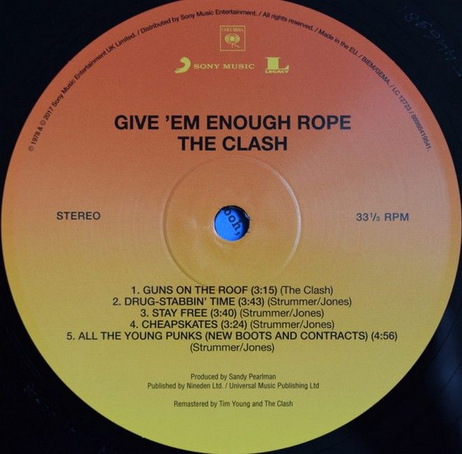 The Clash – Give 'Em Enough Rope (LP, Album, Reissue, Remastered, 180gr, Vinyl)