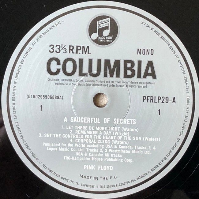 Pink Floyd – A Saucerful Of Secrets (LP, Album, Limited Edition, Reissue, Remastered, Mono, 180 g, Vinyl)