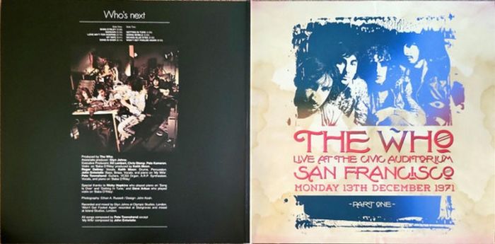The Who – Who's Next, The Who Live At The Civic Auditorium, San Francisco 1971 (Box-Set, 4LP, Deluxe Edition, Remastered, Vinyl)
