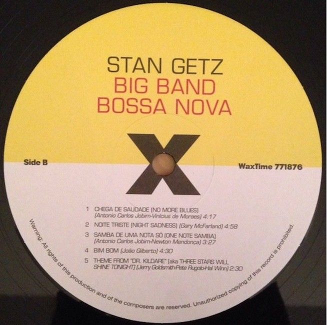 Stan Getz – Big Band Bossa Nova (LP, Album, Reissue, 180 Gram, Vinyl)
