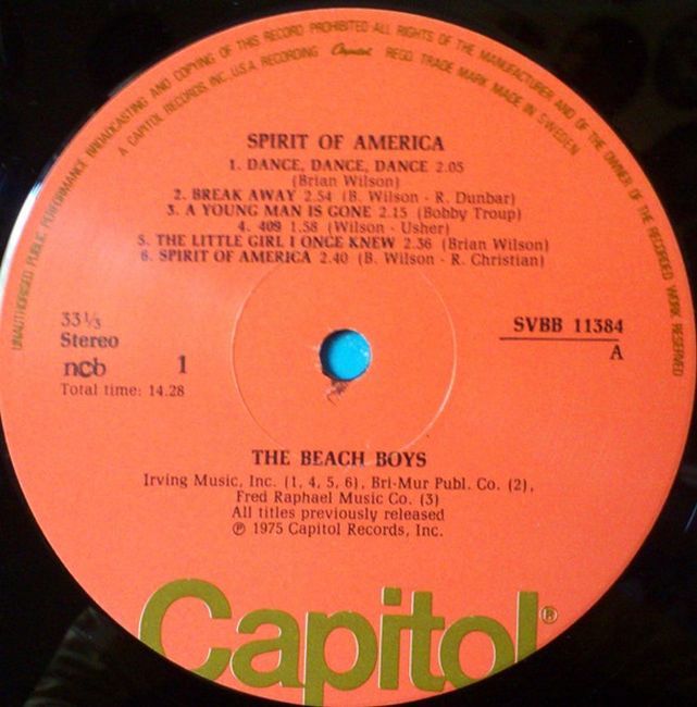 Платівка The Beach Boys – Spirit Of America