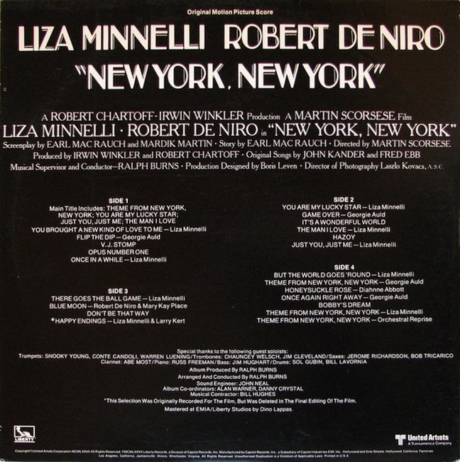 Liza Minnelli , Robert De Niro – New York, New York (Original Motion Picture Score) (Vinyl)
