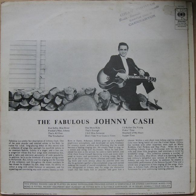 Платівка Johnny Cash – The Fabulous Johnny Cash