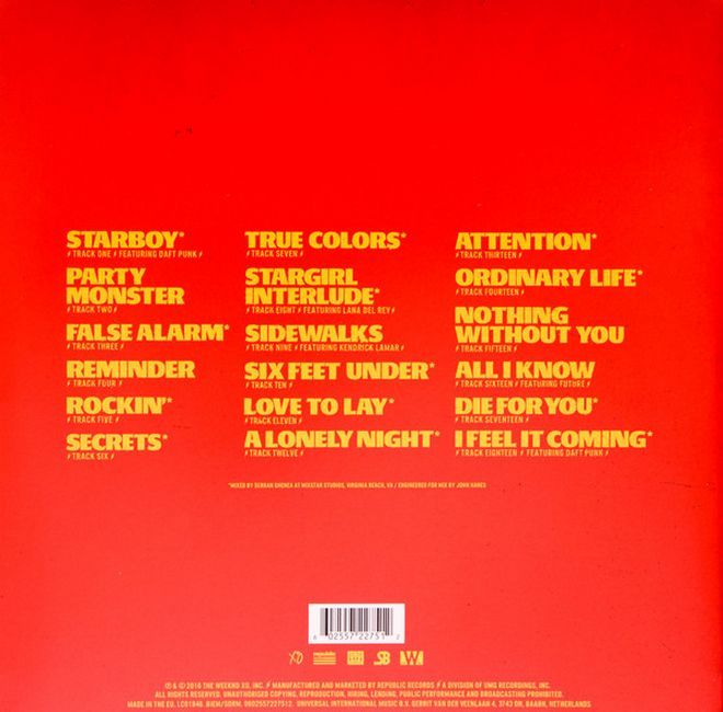 Платівка The Weeknd – Starboy|Тиждень(2xLP)