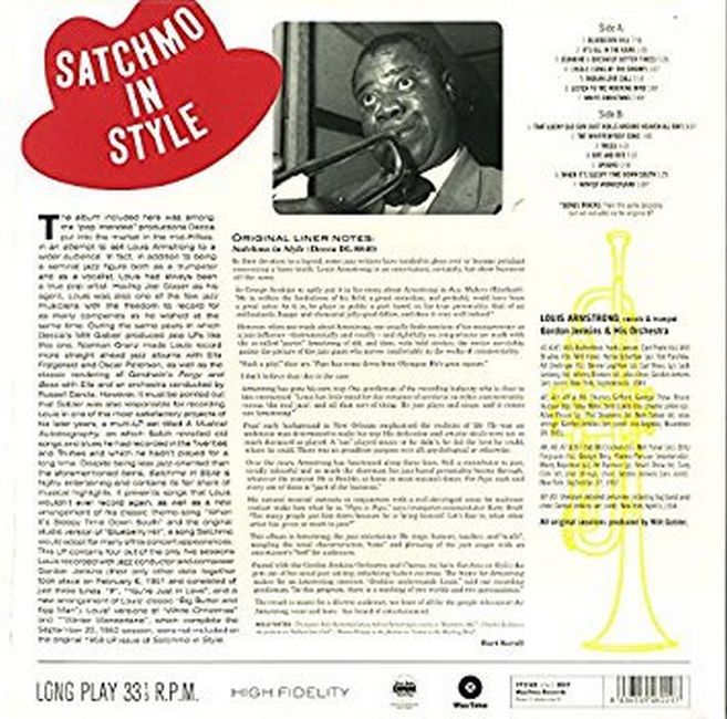 Louis Armstrong With Gordon Jenkins and his Chorus and Orchestra* – Satchmo In Style (Vinyl)