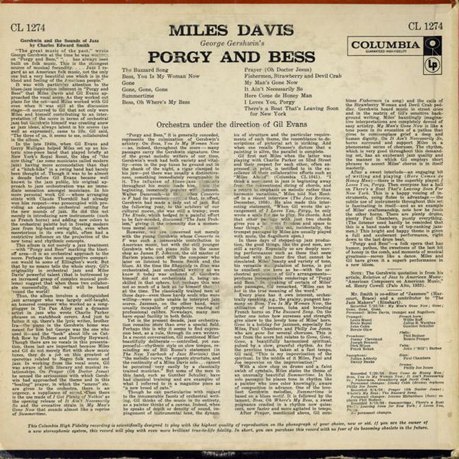 Miles Davis – Porgy And Bess (Vinyl)