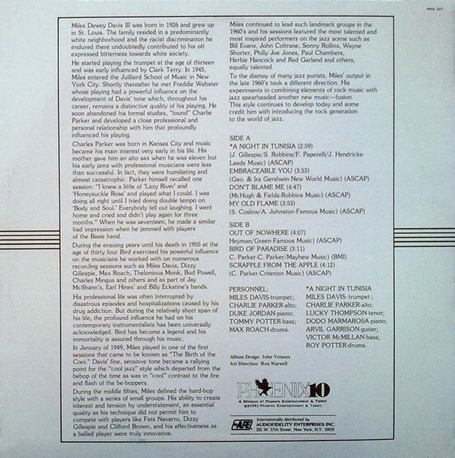 Charlie Parker / Miles Davis – Bird & Miles (Vinyl)