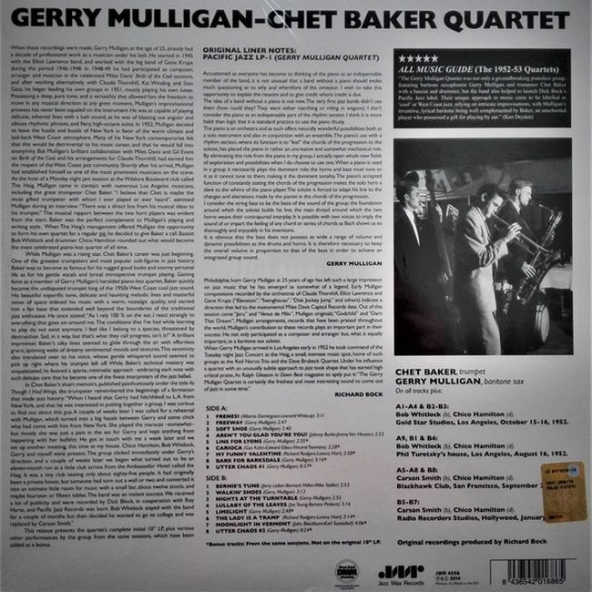 Gerry Mulligan Quartet – Gerry Mulligan-Chet Baker Quartet (Vinyl)