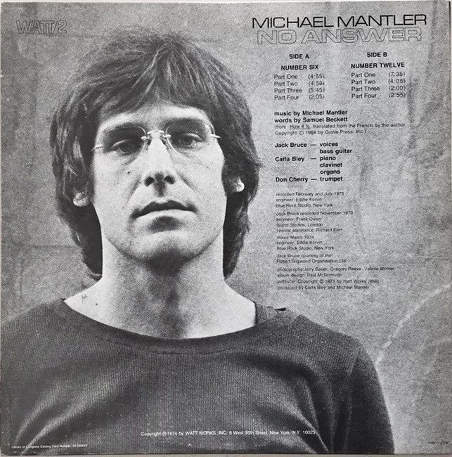 Michael Mantler – No Answer (Vinyl)