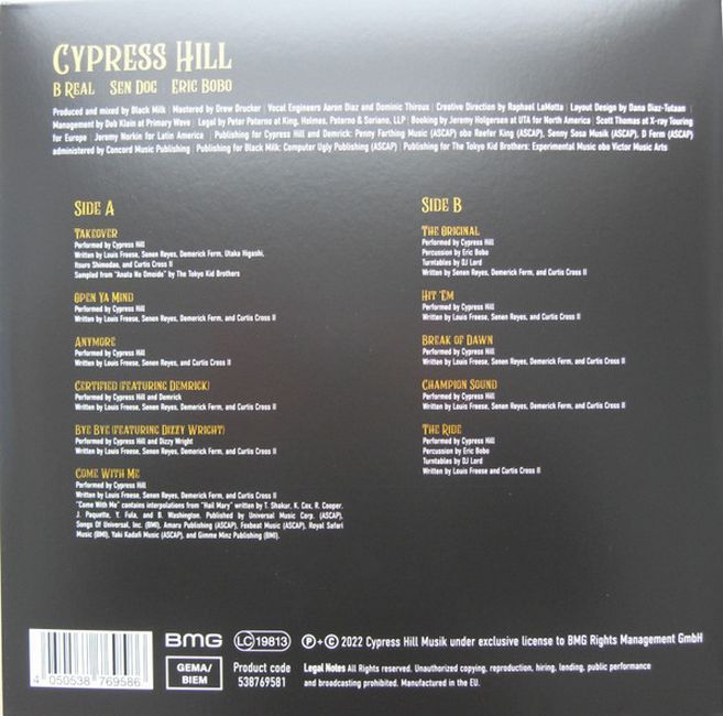 Платівка Сайпрес Хіл | Cypress Hill – Back In Black