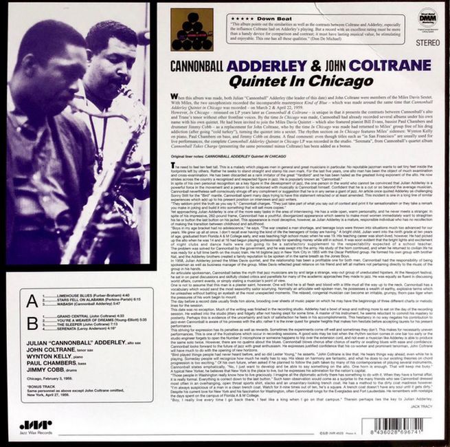 Cannonball Adderley, John Coltrane – Quintet In Chicago (Vinyl)