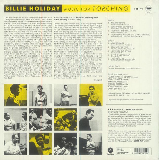 Billie Holiday – Music For Torching With Billie Holiday (Vinyl)