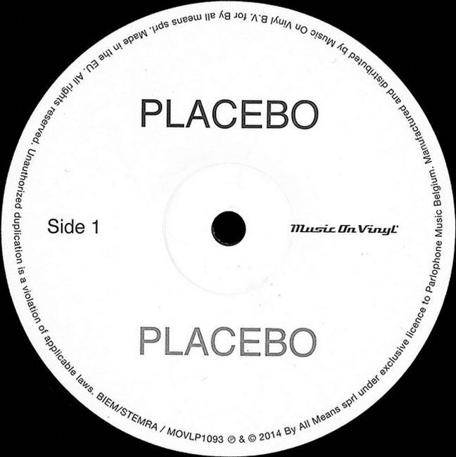 Платівка Placebo – Placebo|Плацебо-Плацебо