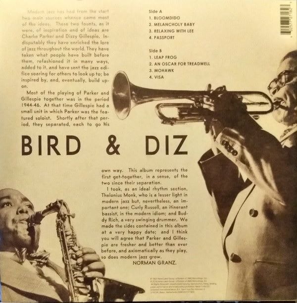 Charlie Parker And Dizzy Gillespie – Bird And Diz (Vinyl)