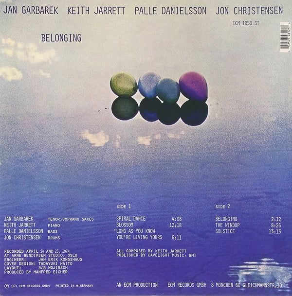 Jan Garbarek, Keith Jarrett, Palle Danielsson, Jon Christensen – Belonging (Vinyl)