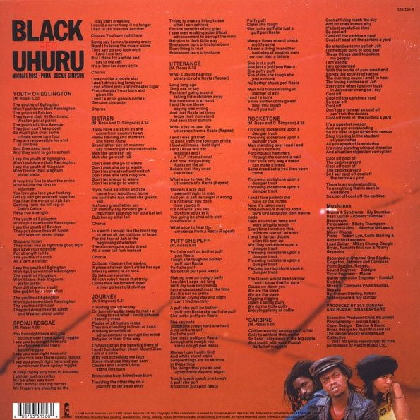 Платівка Чорний Ухуру – Червоний | Black Uhuru – Red