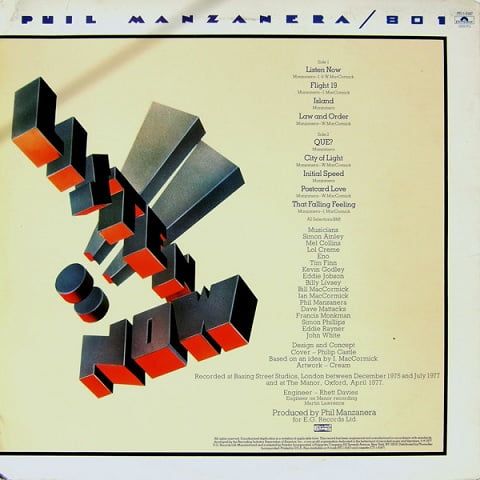 Phil Manzanera / 801 – Listen Now (Vinyl)