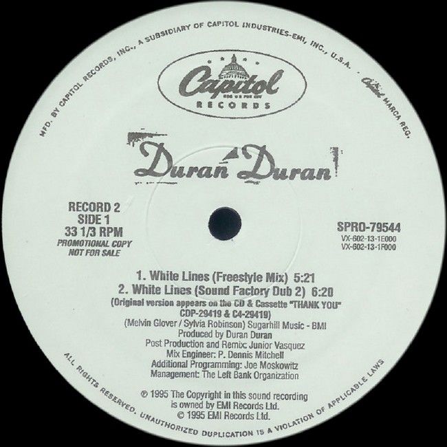 Платівка Duran Duran – White Lines|Дюран Дюран-Білі лінії(2xLP)