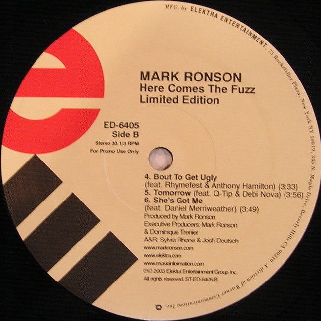 Платівка Mark Ronson – Here Comes The Fuzz(RPM, Limited Edition, Promo, Sampler, Vinyl)|Марк Ронсон-Ось і Пух
