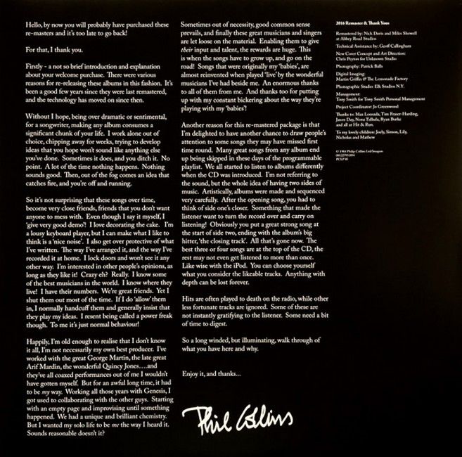 Phil Collins – No Jacket Required (LP, Album, Reissue, Remastered, 180 Gram, Vinyl)