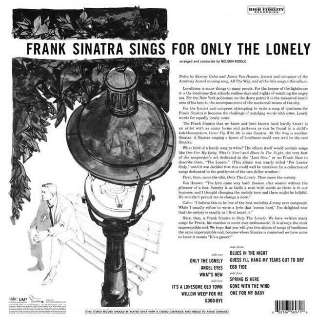 Frank Sinatra – Frank Sinatra Sings For Only The Lonely (60th Anniversary Edition) (2LP, Deluxe Edition, 180g) (Vinyl)