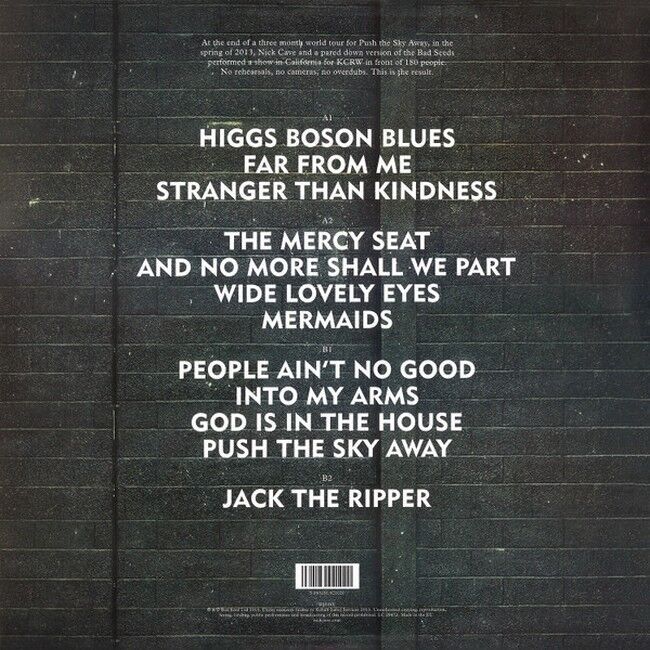 Nick Cave & The Bad Seeds – Live From KCRW (2LP, Record Day Store) (Vinyl)