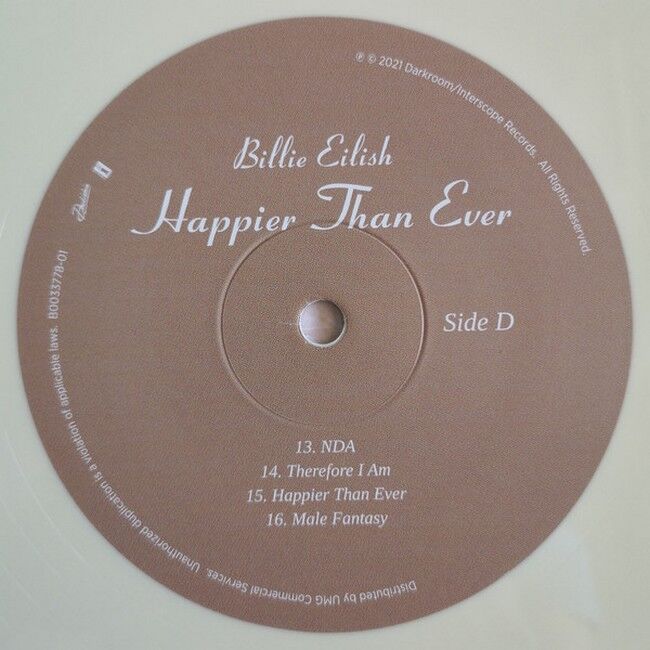 Billie Eilish – Happier Than Ever (2LP, Pale Yellow) (Vinyl)