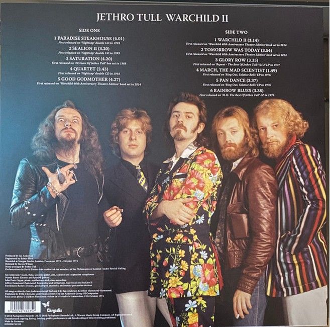 Jethro Tull – WarChild II ( LP, Album, Vinyl)