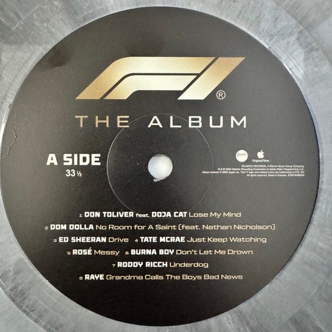 Various – F1 The Album (Music From F1 The Movie) (LP, Album, Stereo, Dark Smoke Swirl Galaxy, Vinyl)