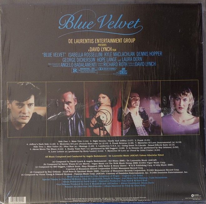Angelo Badalamenti – Blue Velvet (Original Motion Picture Soundtrack) (LP, Album, Reissue, Vinyl)