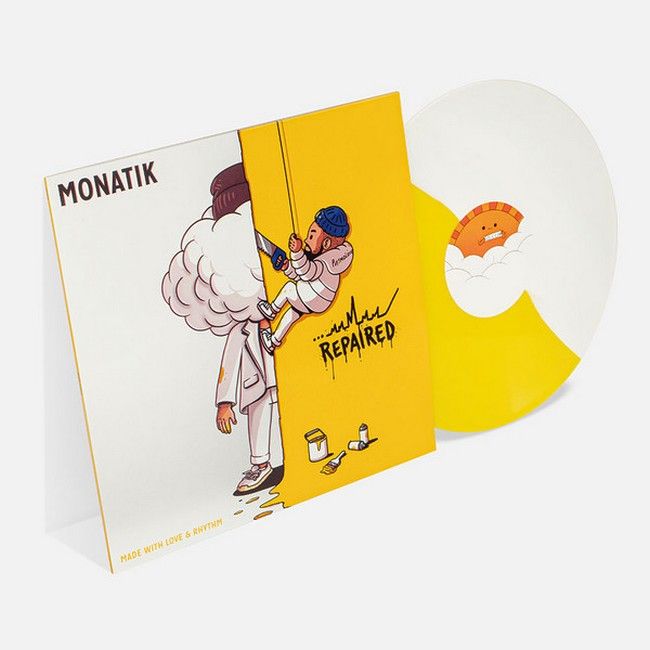 Monatik – Repaired (LP, 45 RPM, Limited Edition, Yellow / White Split, Vinyl)