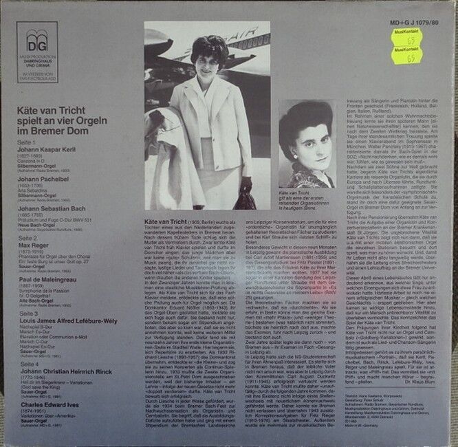 Kate Van Tricht – Spielt An Vier Orgeln Im Bremer Dom (Vinyl)