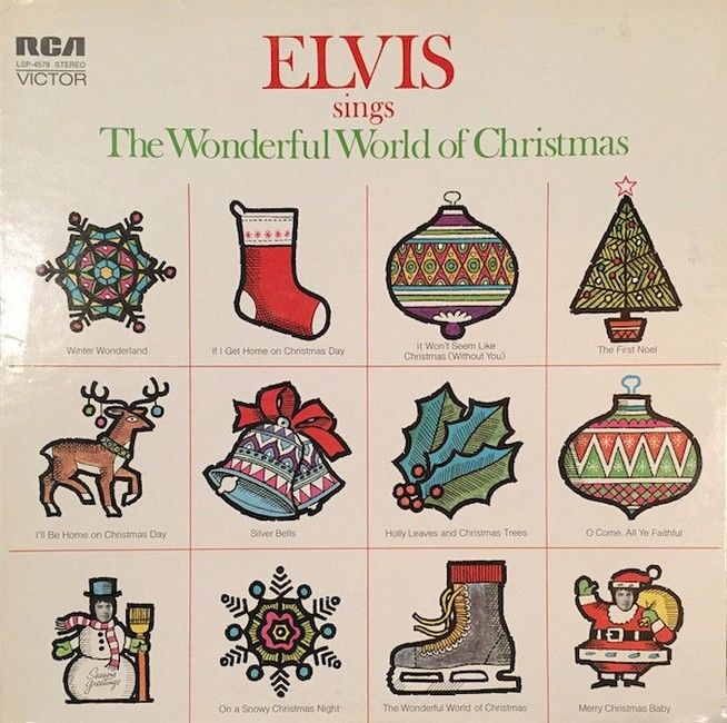Elvis Presley – Elvis Sings The Wonderful World Of Christmas (LP, Album, Stereo, Orange Labels)