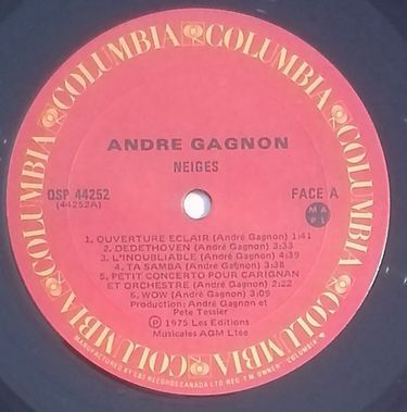 Платівка Andre Gagnon - Neiges|Андре Ганьон-Сніг